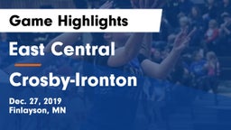 East Central  vs Crosby-Ironton  Game Highlights - Dec. 27, 2019