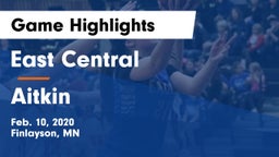 East Central  vs Aitkin  Game Highlights - Feb. 10, 2020