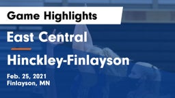 East Central  vs Hinckley-Finlayson  Game Highlights - Feb. 25, 2021