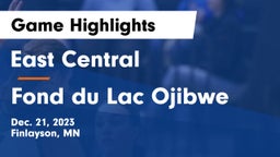 East Central  vs Fond du Lac Ojibwe Game Highlights - Dec. 21, 2023