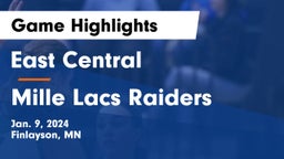 East Central  vs Mille Lacs Raiders Game Highlights - Jan. 9, 2024