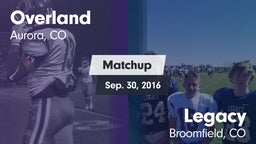 Matchup: Overland  vs. Legacy   2016