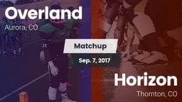 Matchup: Overland  vs. Horizon  2017