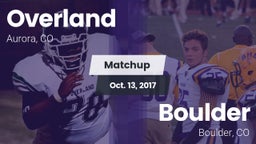 Matchup: Overland  vs. Boulder  2017