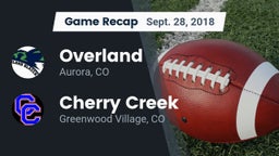 Recap: Overland  vs. Cherry Creek  2018