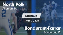 Matchup: North Polk High vs. Bondurant-Farrar  2016