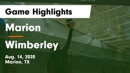 Marion  vs Wimberley  Game Highlights - Aug. 14, 2020
