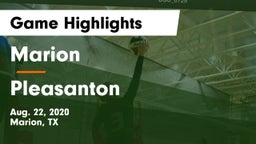 Marion  vs Pleasanton  Game Highlights - Aug. 22, 2020