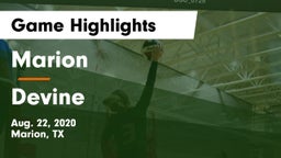Marion  vs Devine  Game Highlights - Aug. 22, 2020