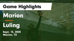 Marion  vs Luling  Game Highlights - Sept. 15, 2020