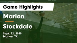 Marion  vs Stockdale  Game Highlights - Sept. 22, 2020