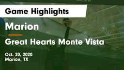Marion  vs Great Hearts Monte Vista  Game Highlights - Oct. 20, 2020
