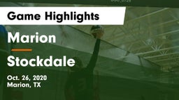 Marion  vs Stockdale  Game Highlights - Oct. 26, 2020