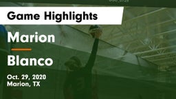 Marion  vs Blanco  Game Highlights - Oct. 29, 2020