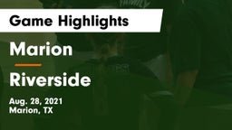 Marion  vs Riverside  Game Highlights - Aug. 28, 2021