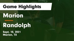 Marion  vs Randolph  Game Highlights - Sept. 10, 2021