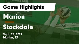 Marion  vs Stockdale  Game Highlights - Sept. 28, 2021