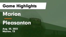 Marion  vs Pleasanton  Game Highlights - Aug. 20, 2022