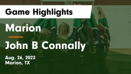 Marion  vs John B Connally  Game Highlights - Aug. 26, 2022