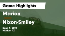 Marion  vs Nixon-Smiley  Game Highlights - Sept. 9, 2022