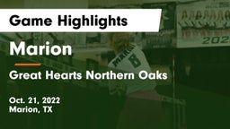 Marion  vs Great Hearts Northern Oaks Game Highlights - Oct. 21, 2022