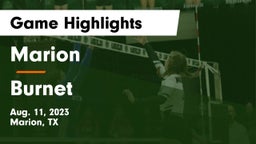 Marion  vs Burnet  Game Highlights - Aug. 11, 2023