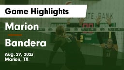 Marion  vs Bandera  Game Highlights - Aug. 29, 2023