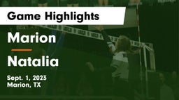 Marion  vs Natalia  Game Highlights - Sept. 1, 2023