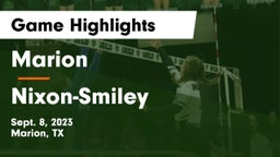 Marion  vs Nixon-Smiley  Game Highlights - Sept. 8, 2023