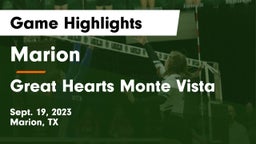 Marion  vs Great Hearts Monte Vista Game Highlights - Sept. 19, 2023