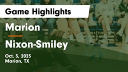 Marion  vs Nixon-Smiley  Game Highlights - Oct. 3, 2023