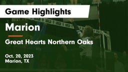 Marion  vs Great Hearts Northern Oaks Game Highlights - Oct. 20, 2023