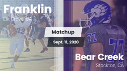 Matchup: Franklin  vs. Bear Creek  2020