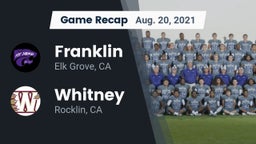 Recap: Franklin  vs. Whitney  2021