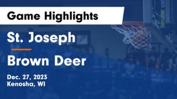 St. Joseph  vs Brown Deer  Game Highlights - Dec. 27, 2023