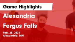 Alexandria  vs Fergus Falls  Game Highlights - Feb. 25, 2021