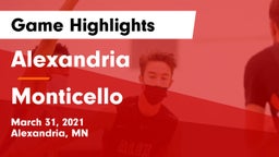 Alexandria  vs Monticello  Game Highlights - March 31, 2021