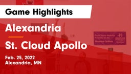 Alexandria  vs St. Cloud Apollo  Game Highlights - Feb. 25, 2022