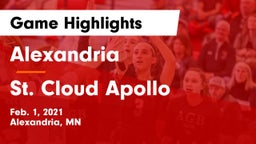 Alexandria  vs St. Cloud Apollo  Game Highlights - Feb. 1, 2021