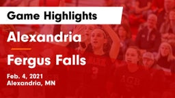Alexandria  vs Fergus Falls  Game Highlights - Feb. 4, 2021