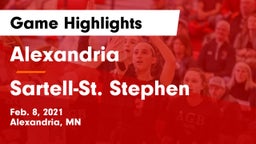 Alexandria  vs Sartell-St. Stephen  Game Highlights - Feb. 8, 2021