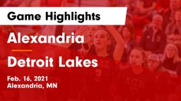 Alexandria  vs Detroit Lakes  Game Highlights - Feb. 16, 2021