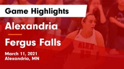 Alexandria  vs Fergus Falls  Game Highlights - March 11, 2021