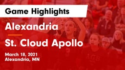 Alexandria  vs St. Cloud Apollo  Game Highlights - March 18, 2021