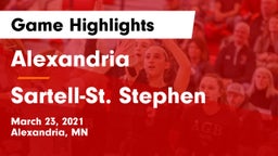 Alexandria  vs Sartell-St. Stephen  Game Highlights - March 23, 2021