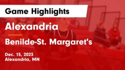 Alexandria  vs Benilde-St. Margaret's  Game Highlights - Dec. 15, 2023