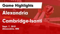 Alexandria  vs Cambridge-Isanti  Game Highlights - Sept. 7, 2019