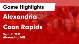 Alexandria  vs Coon Rapids  Game Highlights - Sept. 7, 2019