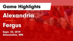 Alexandria  vs Fergus  Game Highlights - Sept. 24, 2019