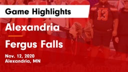 Alexandria  vs Fergus Falls  Game Highlights - Nov. 12, 2020